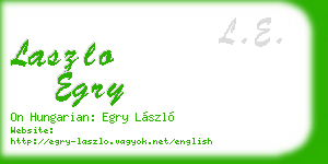 laszlo egry business card